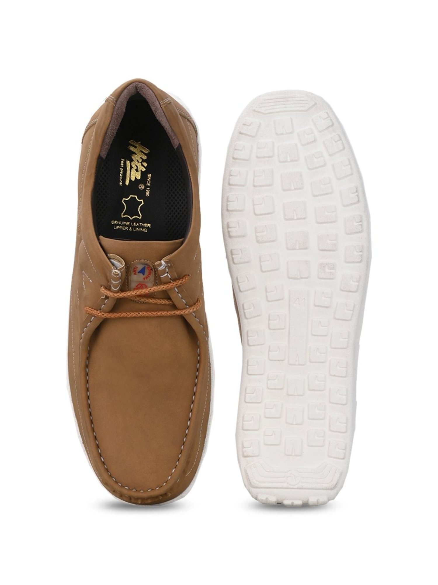 Hitz Men's Tan Derby Shoes