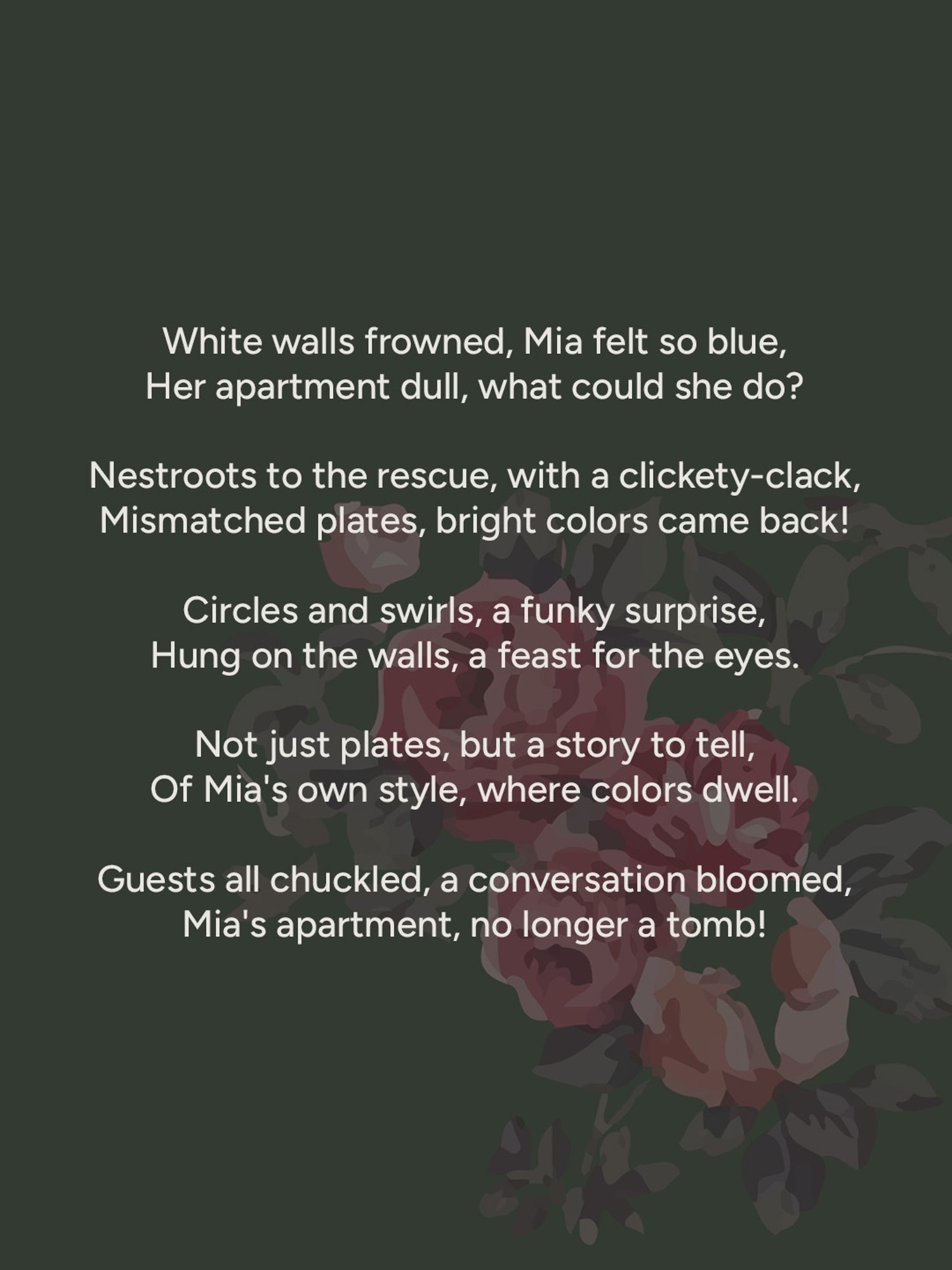 Nestroots English Flaura Printed Multicolor Porcelain Wall Plate