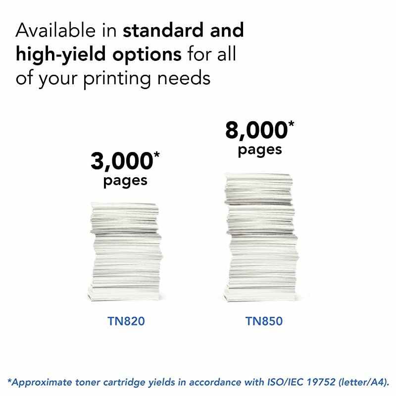 TN850 DCPL5500 L5600 L5650 HLL5000 L5100 L5200 L6200 L650 L6300 L6400 MFCL5700 L5750 L5800 L5850 L5900 L6700 L6750 L6800 L6900 Toner Cartridge Black in Retail Packaging