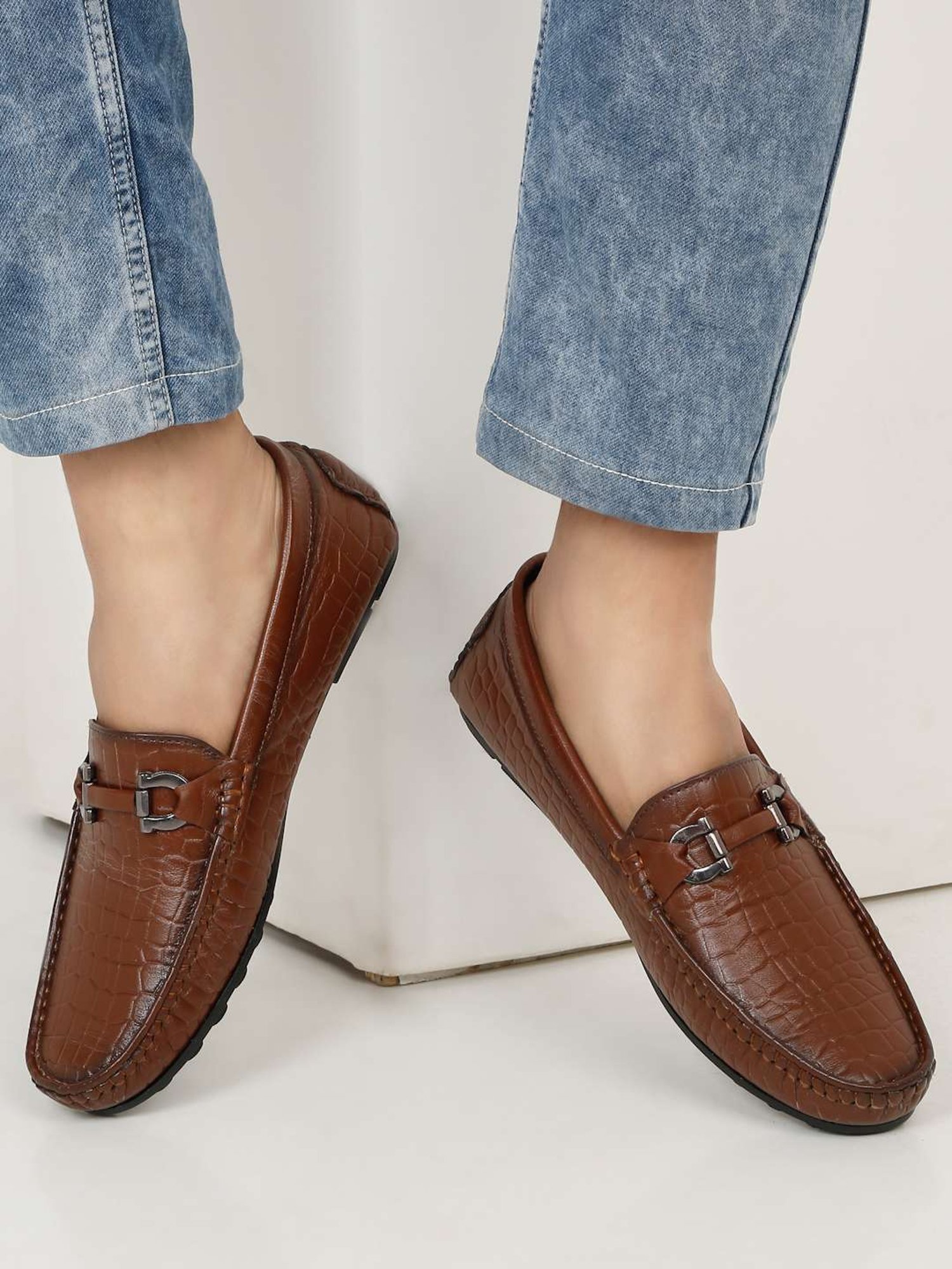 Teakwood Leathers Men's Brown Casual Loafers