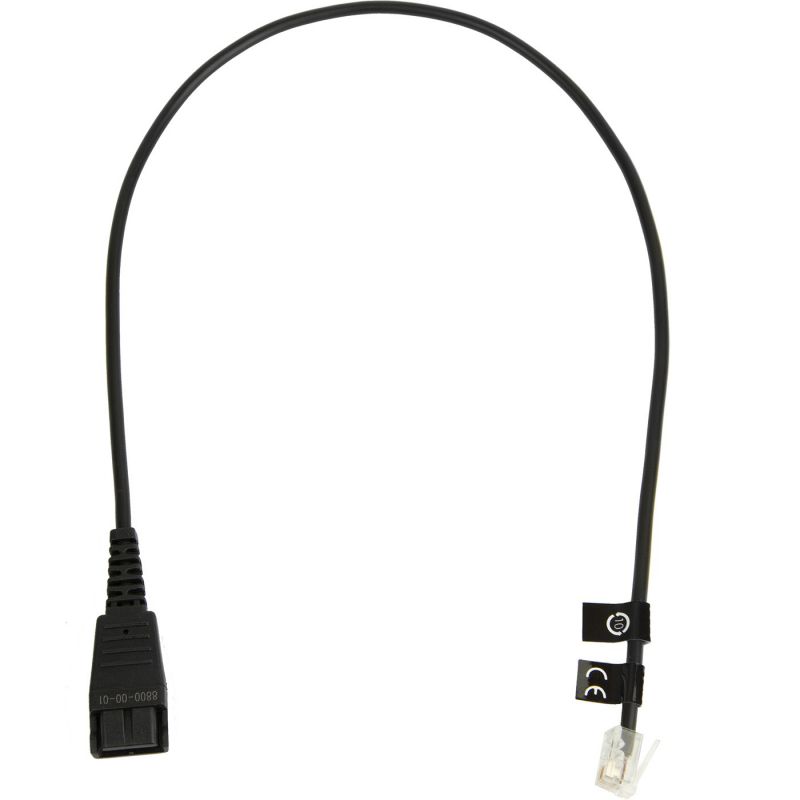 Jabra Quick Disconnect (QD) Straight Bottom Cord, 0.5 Meter 8800-00-01