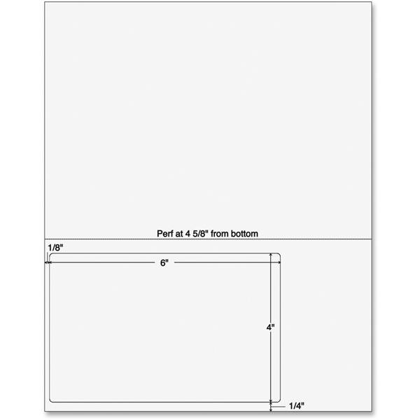 Sparco Label Forms 1-Up Bottom Left w/ Perf 6"x4" MI 99591