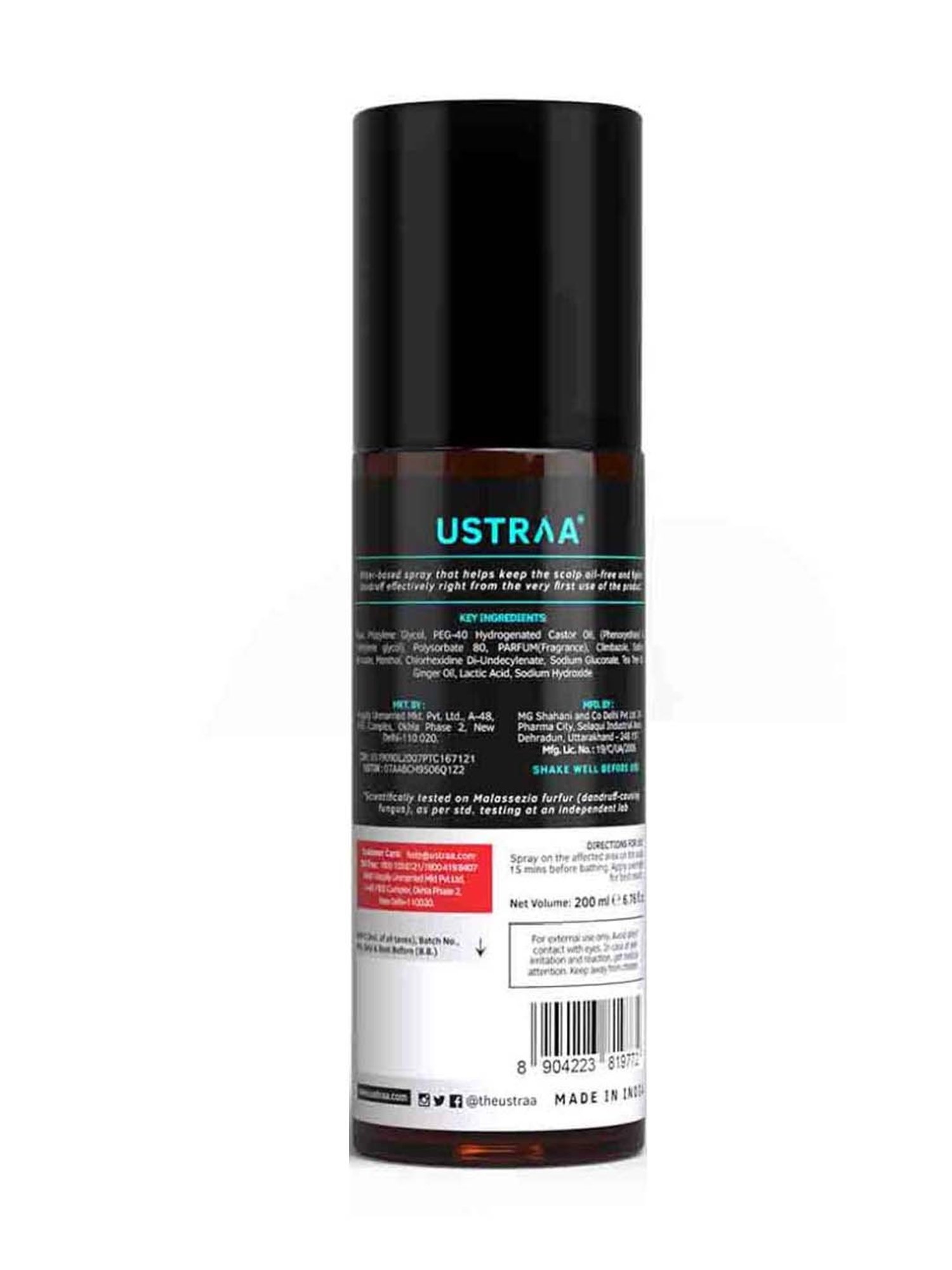 Ustraa Anti Dandruff Hair Serum - 200 ml & Face Wash Oily Skin - 200 gm