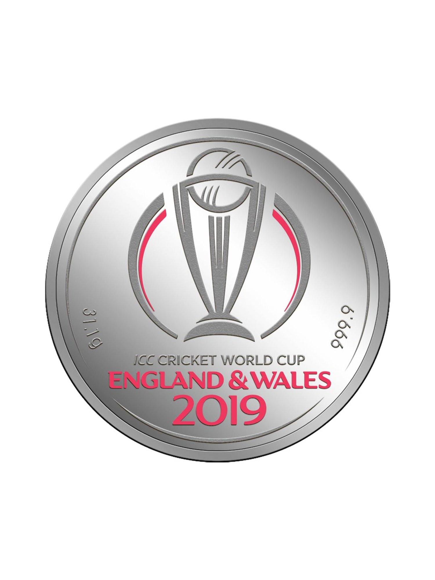 PC Jeweller 24k (999.9) 31.1gm ICC Official World Cup 2019 The Striker Silver Coin Medal