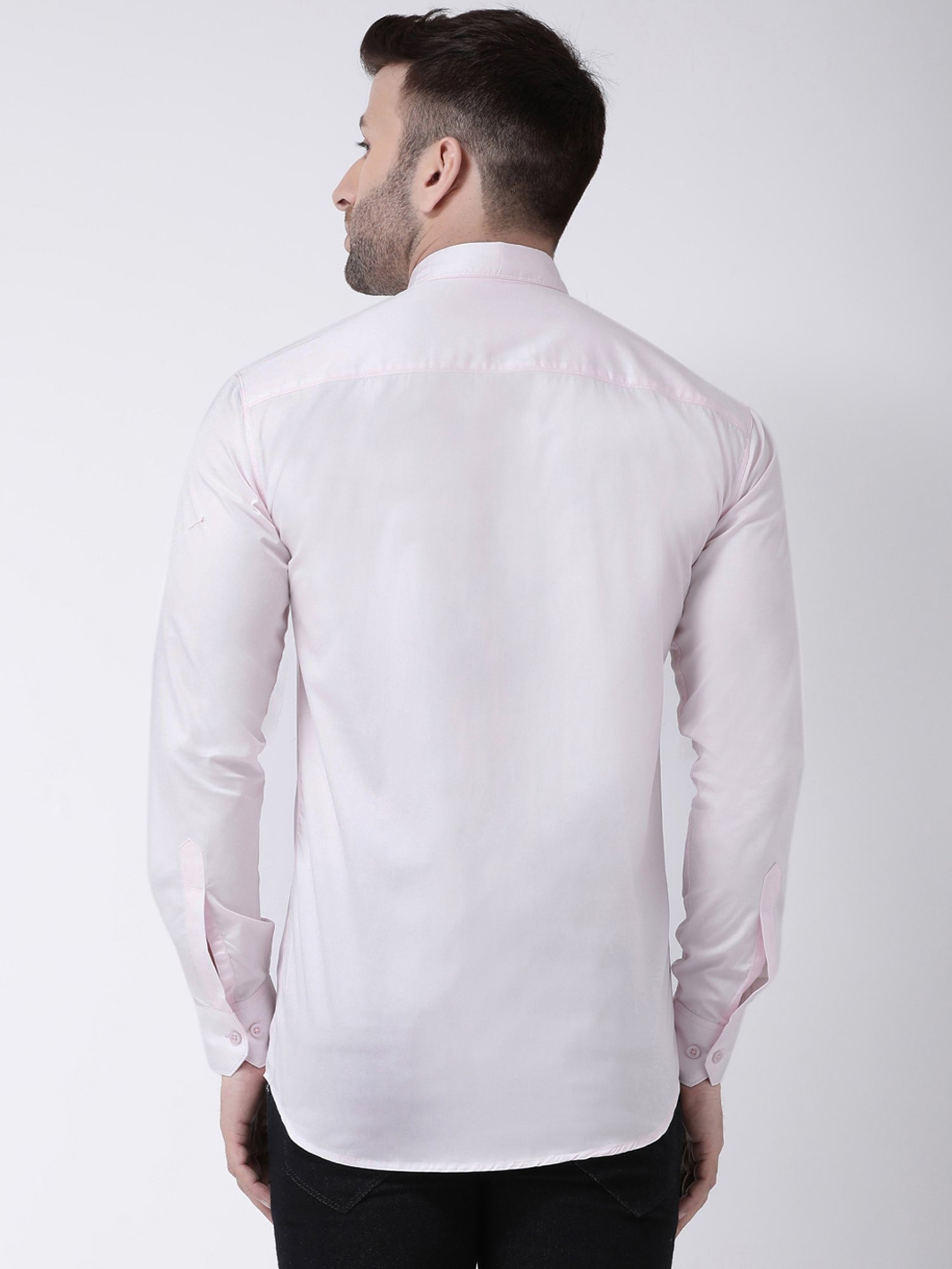 Hangup Plus Light Pink Slim Fit Pure Cotton Shirt