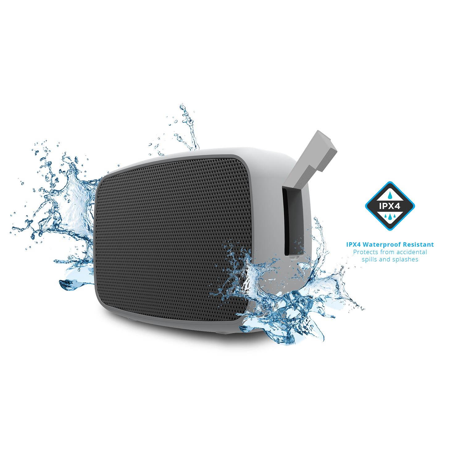 Ematic ESQ206SL Silver Rugged Life Bluetooth Speaker