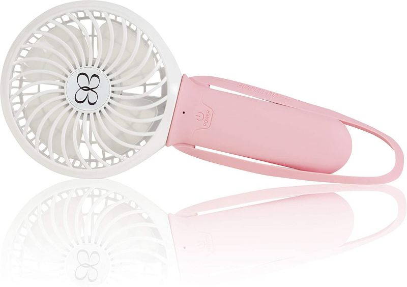 Buggygear 3 Speed USB Rechargeable Turbo Fan, Pink/White