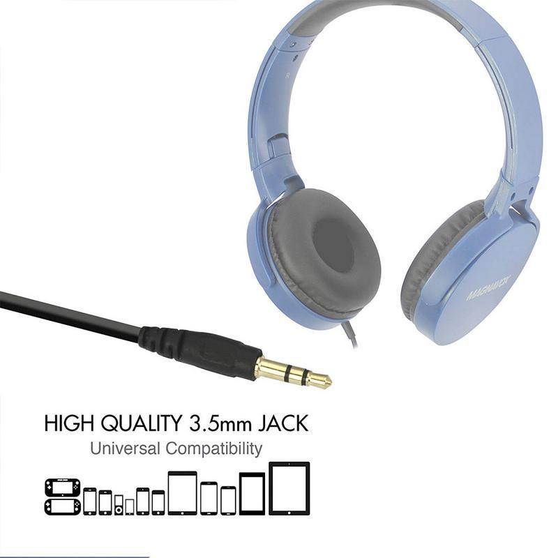 MAGNAVOX Blue MHP5026MBL Foldable Stereo Headphone