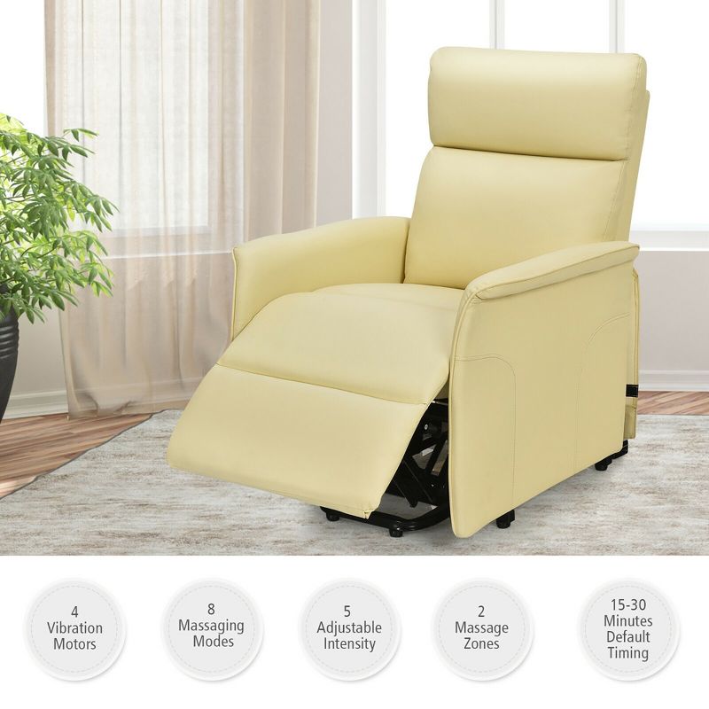 Gorelax Electric Power Lift Massage Recliner Chair Sofa w/Remote Control Beige
