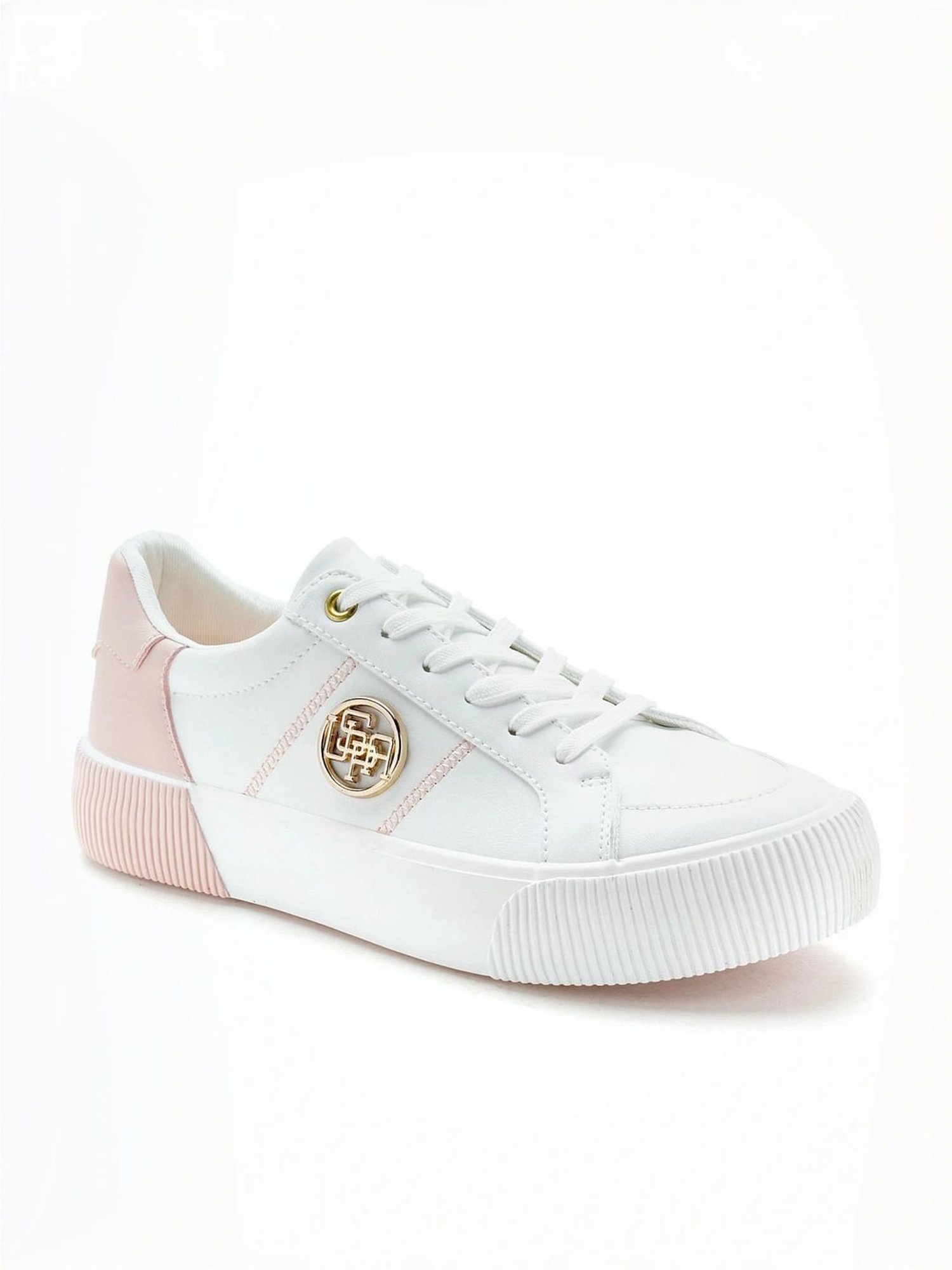 U.S. Polo Assn. Women's White & Pink Sneakers