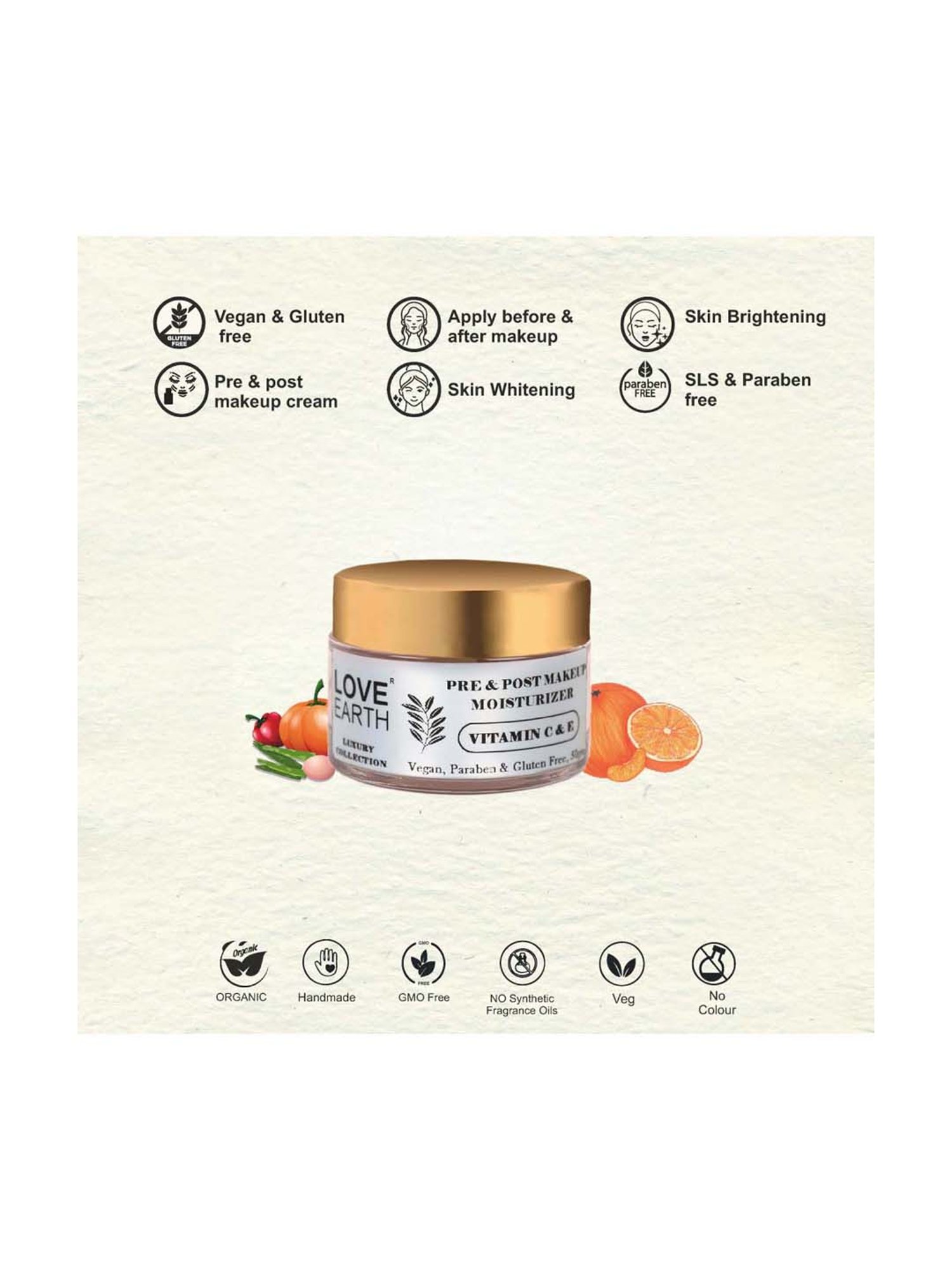 Love Earth Pre and Post Makeup Moisturizer - 50 gm