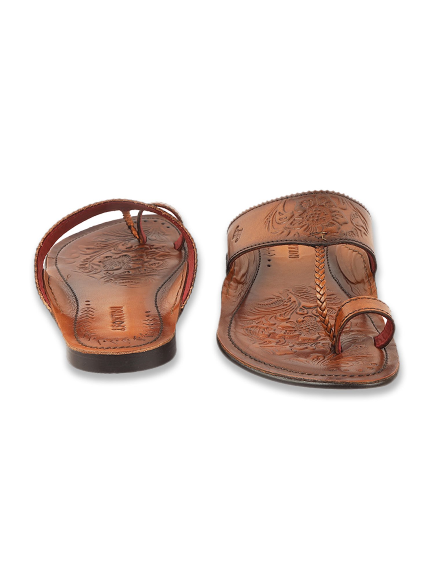 J. Fontini by Mochi Men's Tan Toe Ring Sandals