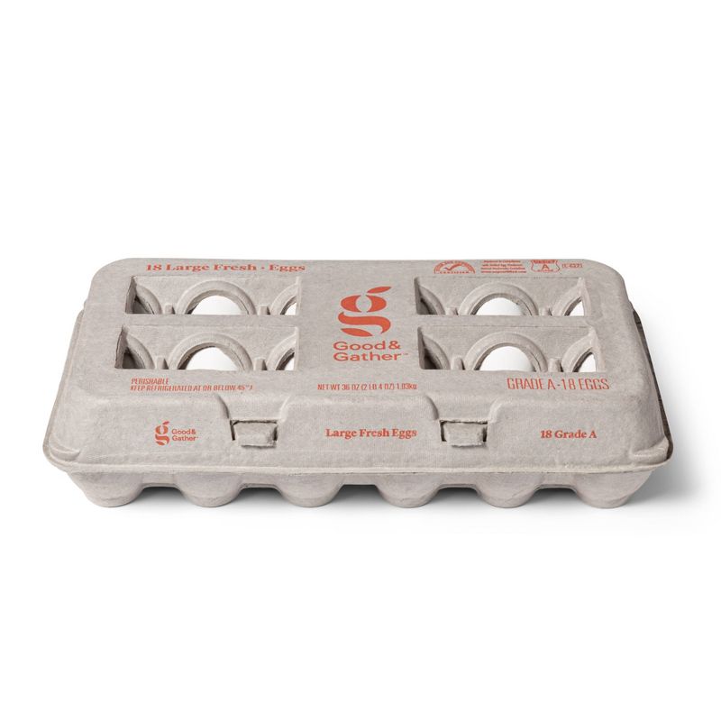 Cackle Fresh Grade A Large Eggs - 18ct