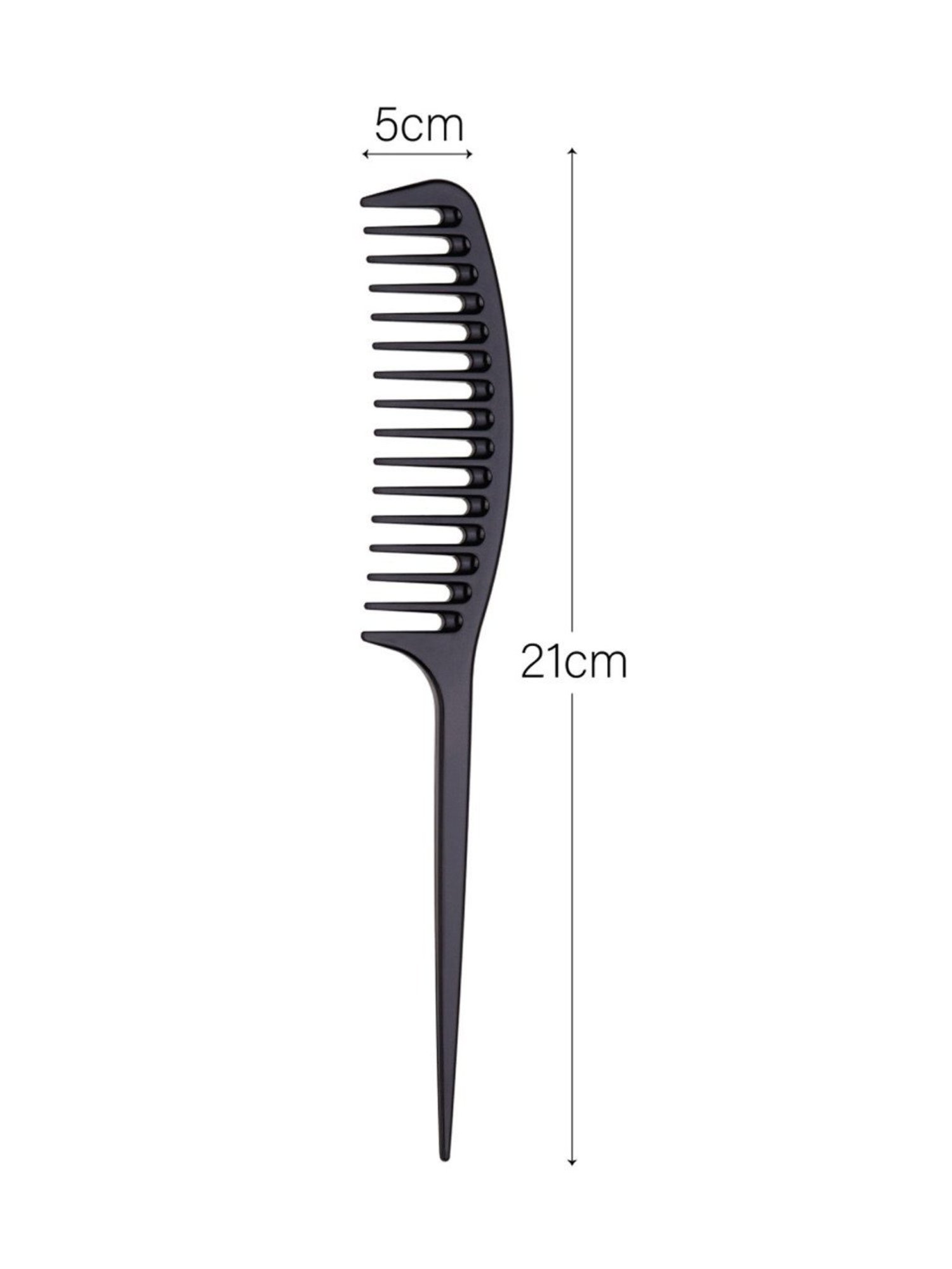 Janeke 1830 Professional Long Tail & Wavy Frame Carbon Fibre Fashion Hair Comb - 21 cm