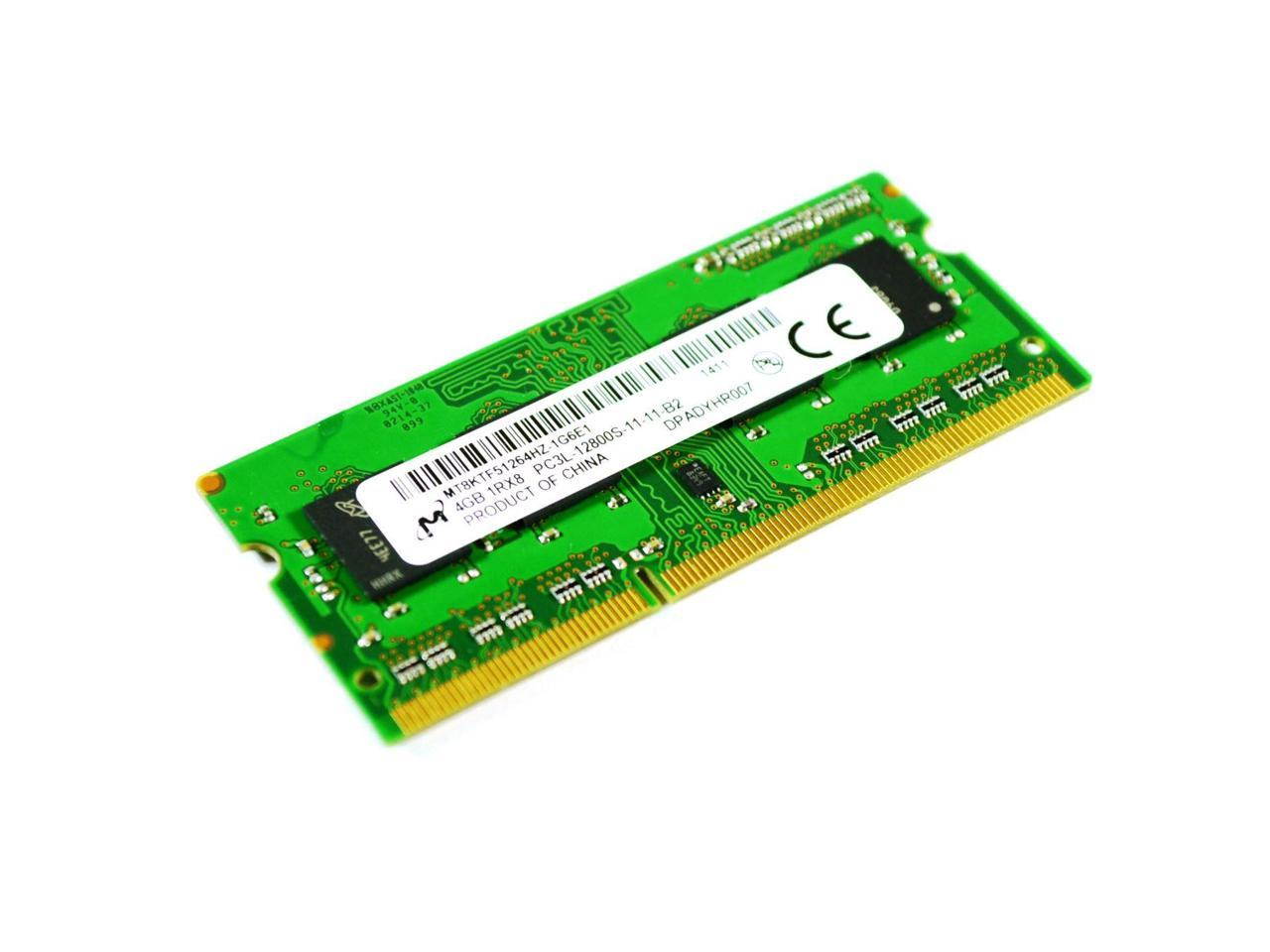 Micron 4GB 204-Pin DDR3 SO-DIMM DDR3L 1600 (PC3L 12800) Laptop Memory Model MT8KTF51264HZ-1G6E1