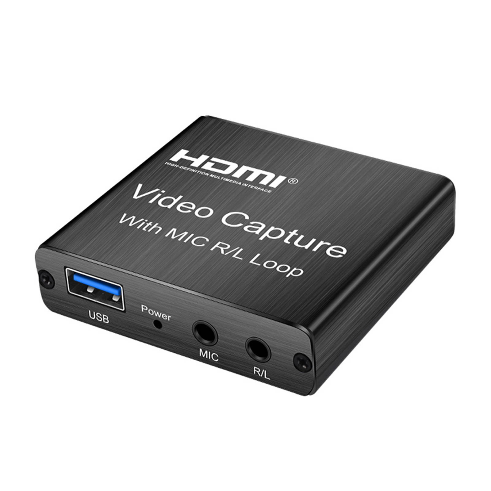 60hz HDMI Video Capture Card Portable For Live Streaming Game Recording With Mic
