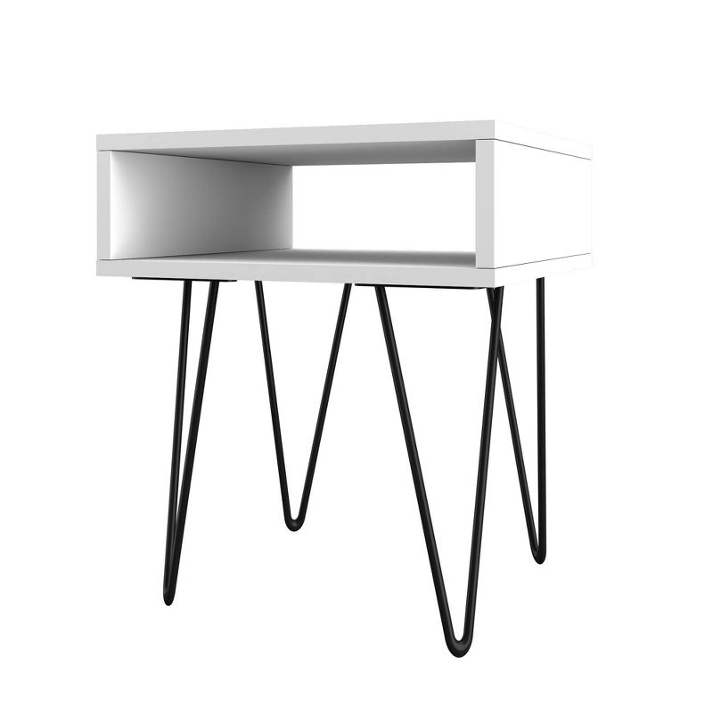 14.96" Nolita End Table with 1 Cubby White - Manhattan Comfort