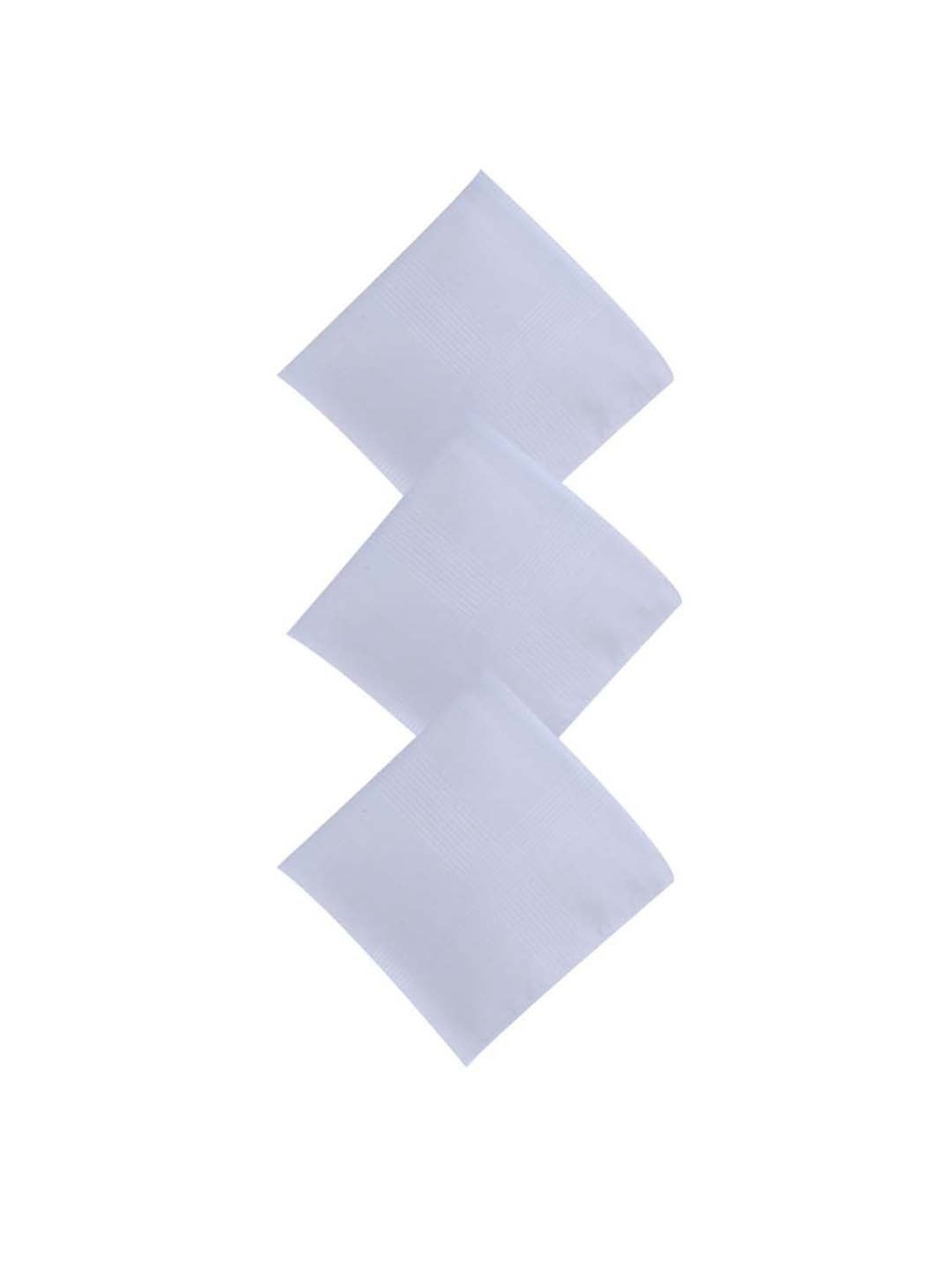 Dollar White Solid Handkerchiefs for Men - Pack of 5
