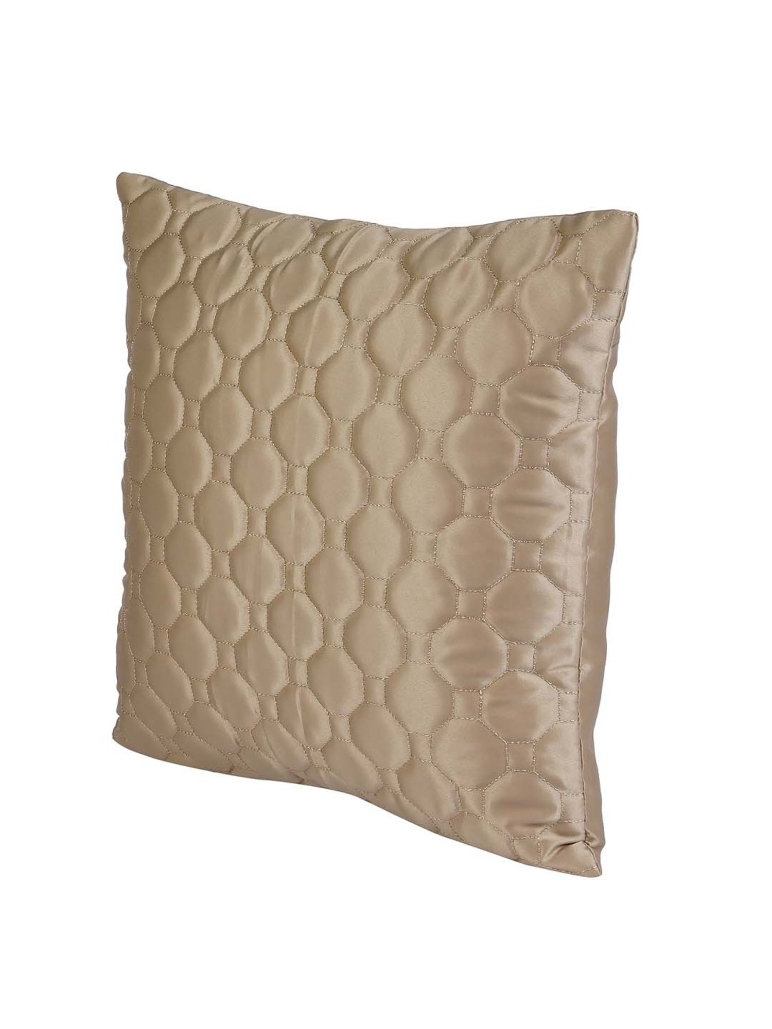 MFD HOME Furnishing Beige Satin Cushion Cover - Set of 1
