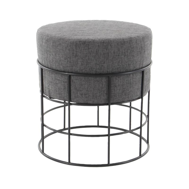 Metal Fabric Patio Garden Stool - Olivia & May