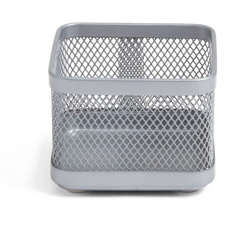 TRU RED Small Stackable Wire Mesh Accessory Holder, Silv TR57572-CC