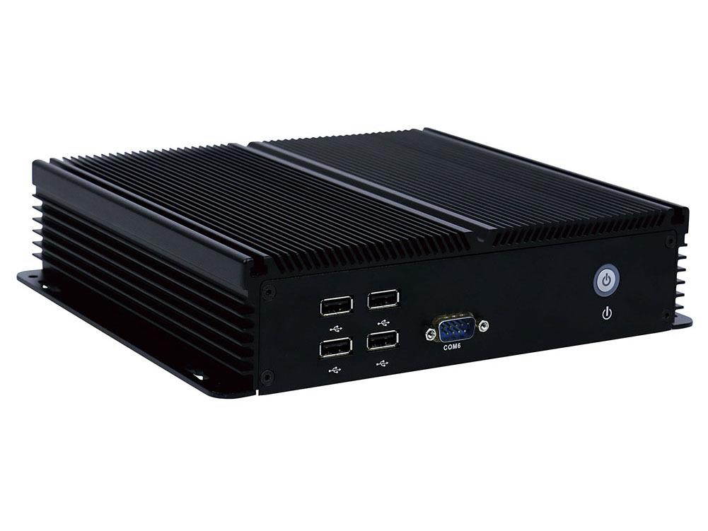 Fanless Industrial PC Rugged Computer IPC Mini PC Windows 10 Pro/ Linux with Intel Core I5 4210U 6 COM Dual LAN 3G 4G WiFi Support SIM Slot 4G RAM 1TB HDD Partaker I17