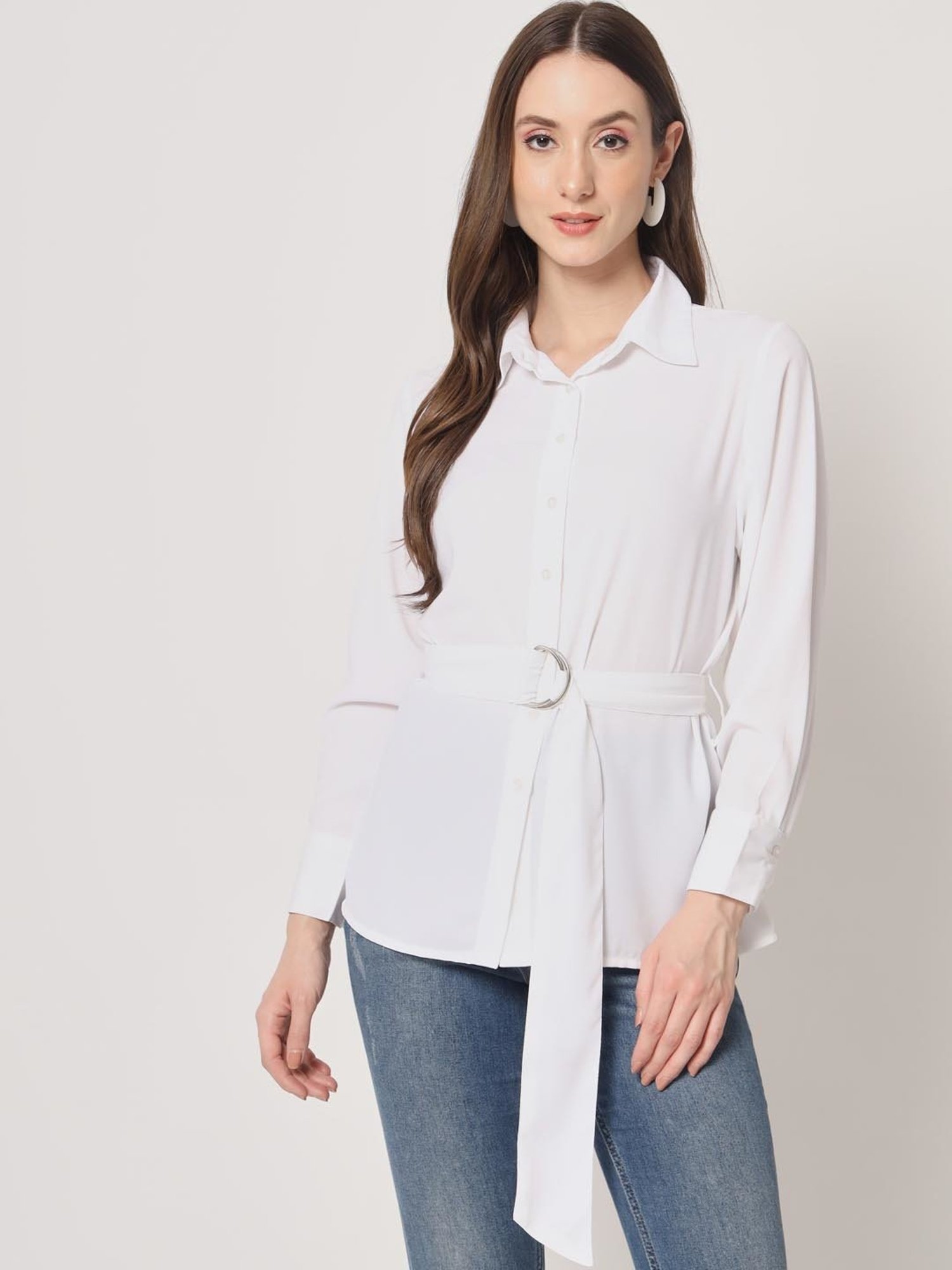 Trend Arrest White Regular Fit Shirt