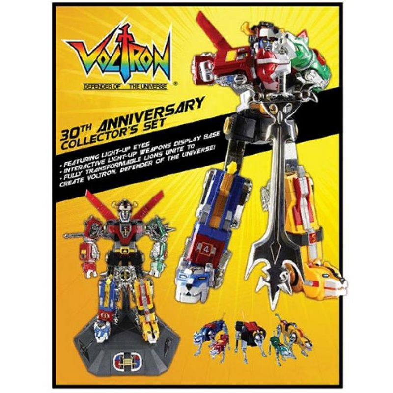 Voltron 30th Anniversary Collectors Set with Die-Cast light-Up LED's Sound and Stand Action figures