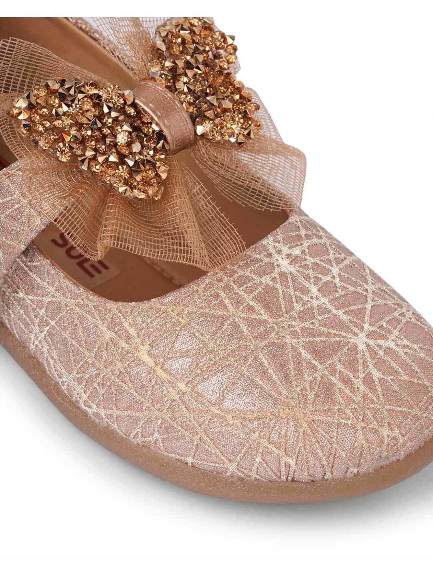 Minesole Kids Rose Gold Mary Jane Shoes