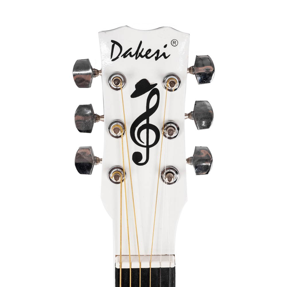 DK-38C Basswood Guitar   Bag   Straps   Picks   LCD Tuner   Pickguard   String Set White