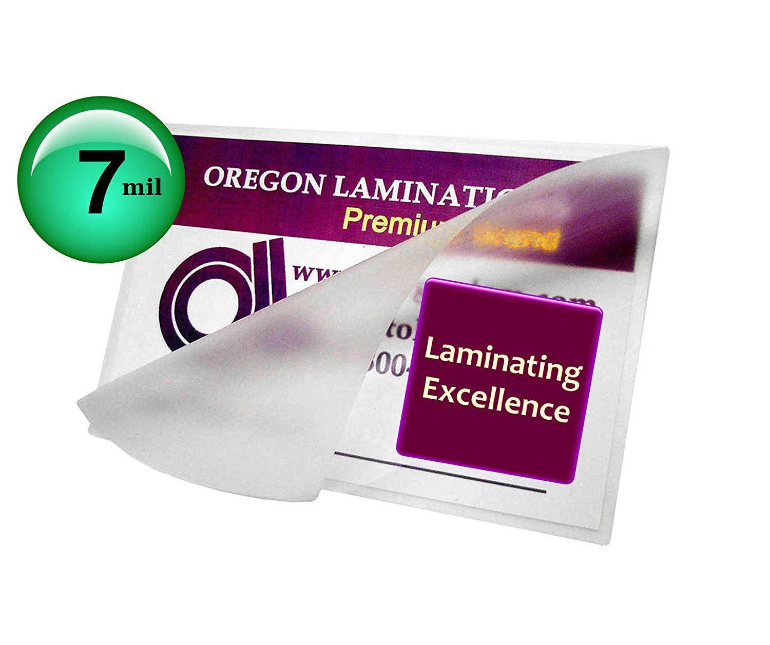 Oregon Laminations Premium 7 Mil 4x6 Photo Hot Laminating Pouches 4-1/4 x 6-1/4 (Pack of 500) Clear
