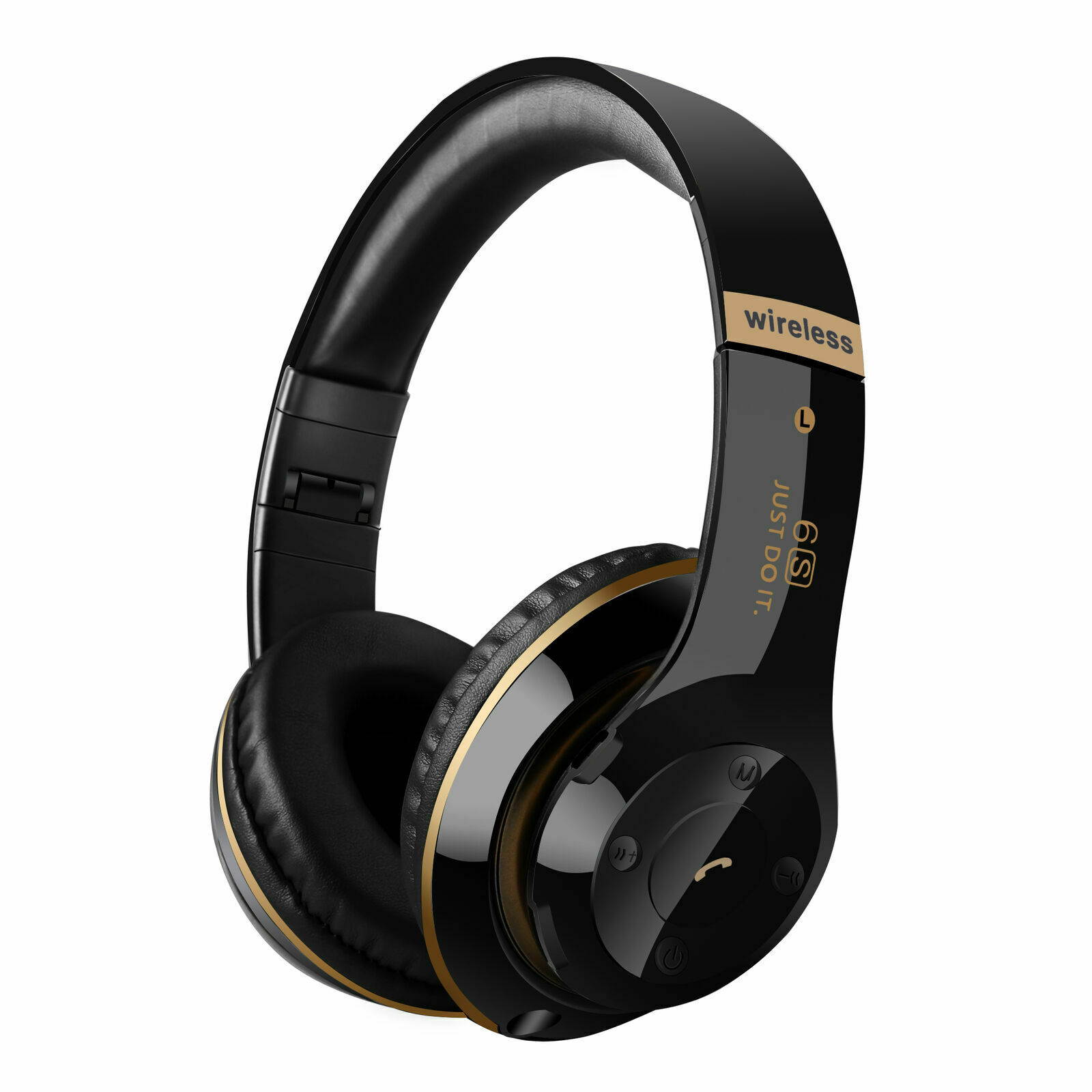 Bluetooth Headset Wireless Noise Cancelling Over Ear Head Microphone Headphone