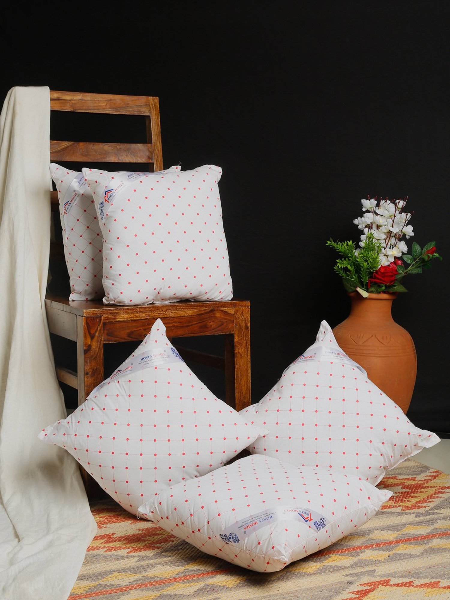 Welspun Easy Sleep White Microfibre Pillow Filler Set of 2