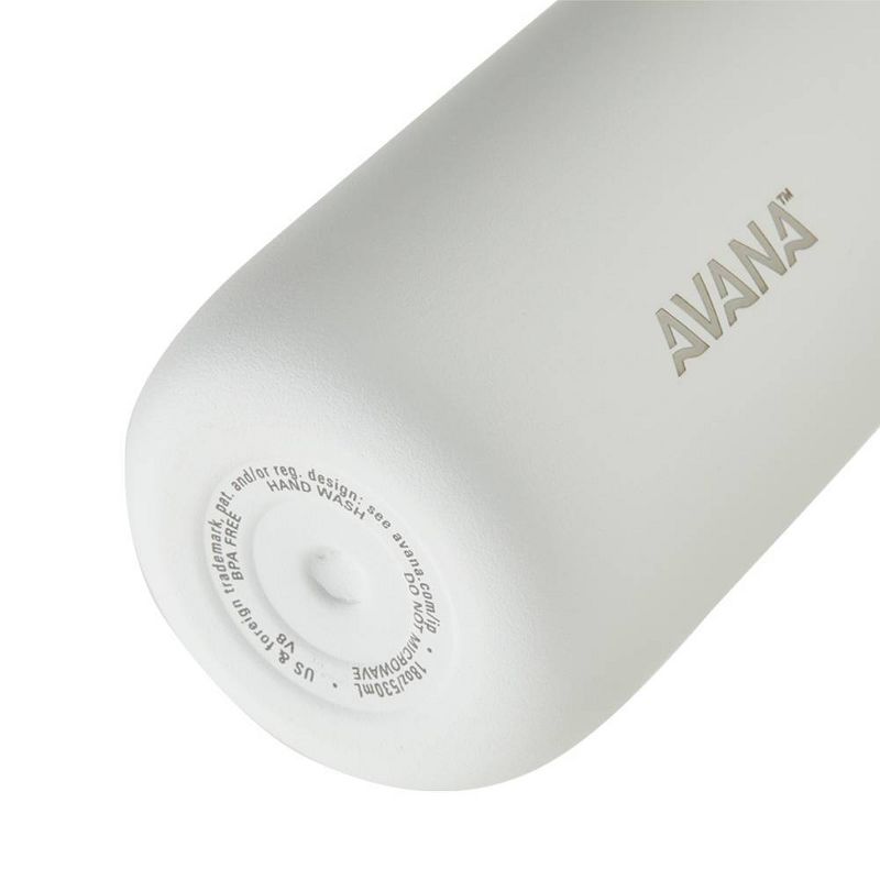 Avana 18oz Ashbury with Stainless Steel Cap - White