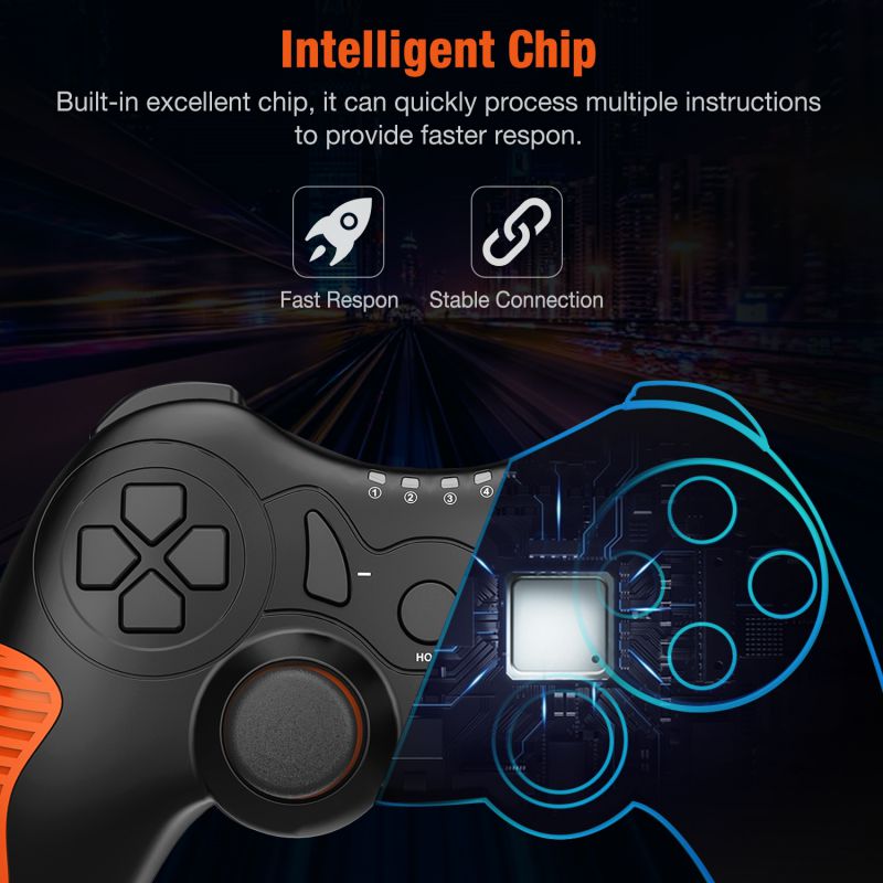 ESYWEN Pro Wireless Controller for Switch/Switch Lite, Wireless Controller Pro Switch with Motion &Dual Motor, Replacement Joysticks for Switch Controller (Orange)