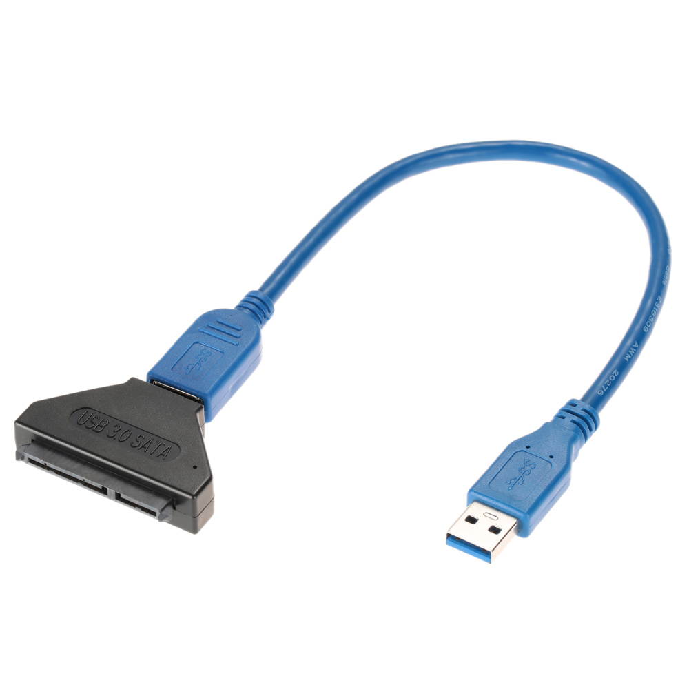 EC2WORLD USB3.0 To External SATA III Serial ATA 2.5"/3.5" Hard Disk Drive HDD SSD USB To SATA Converter Adapter Cable with Power Adapter