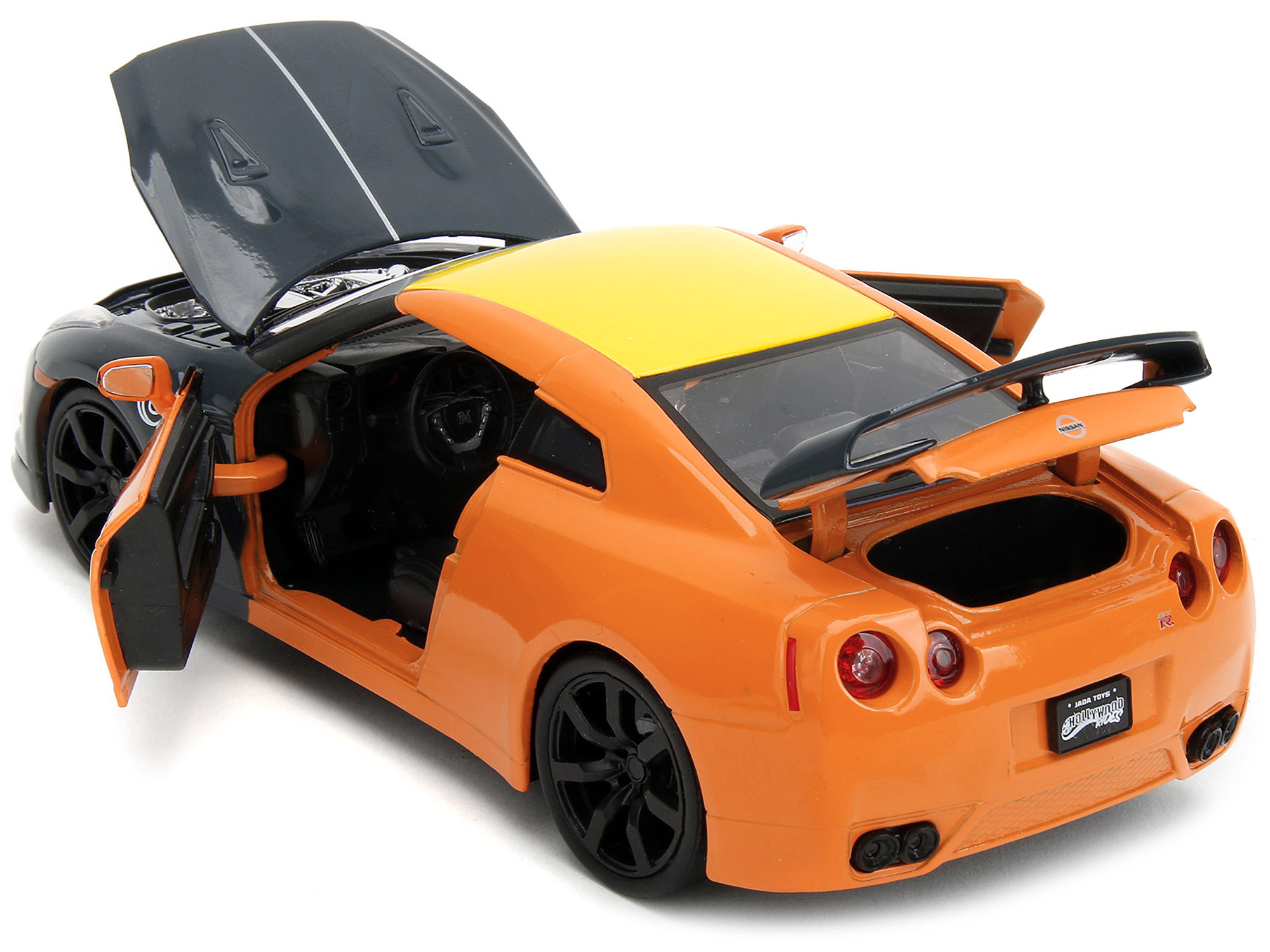 2009 Nissan GT-R (R35) Ben Sopra Dark Blue with Graphics "Godzilla" "Hollywood Rides" Series 1/32 Diecast Model Car by Jada