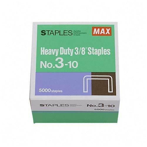 MAX HD-3DF FLAT CLINCH 5000PK 3/8" STAPLES, 5k yield