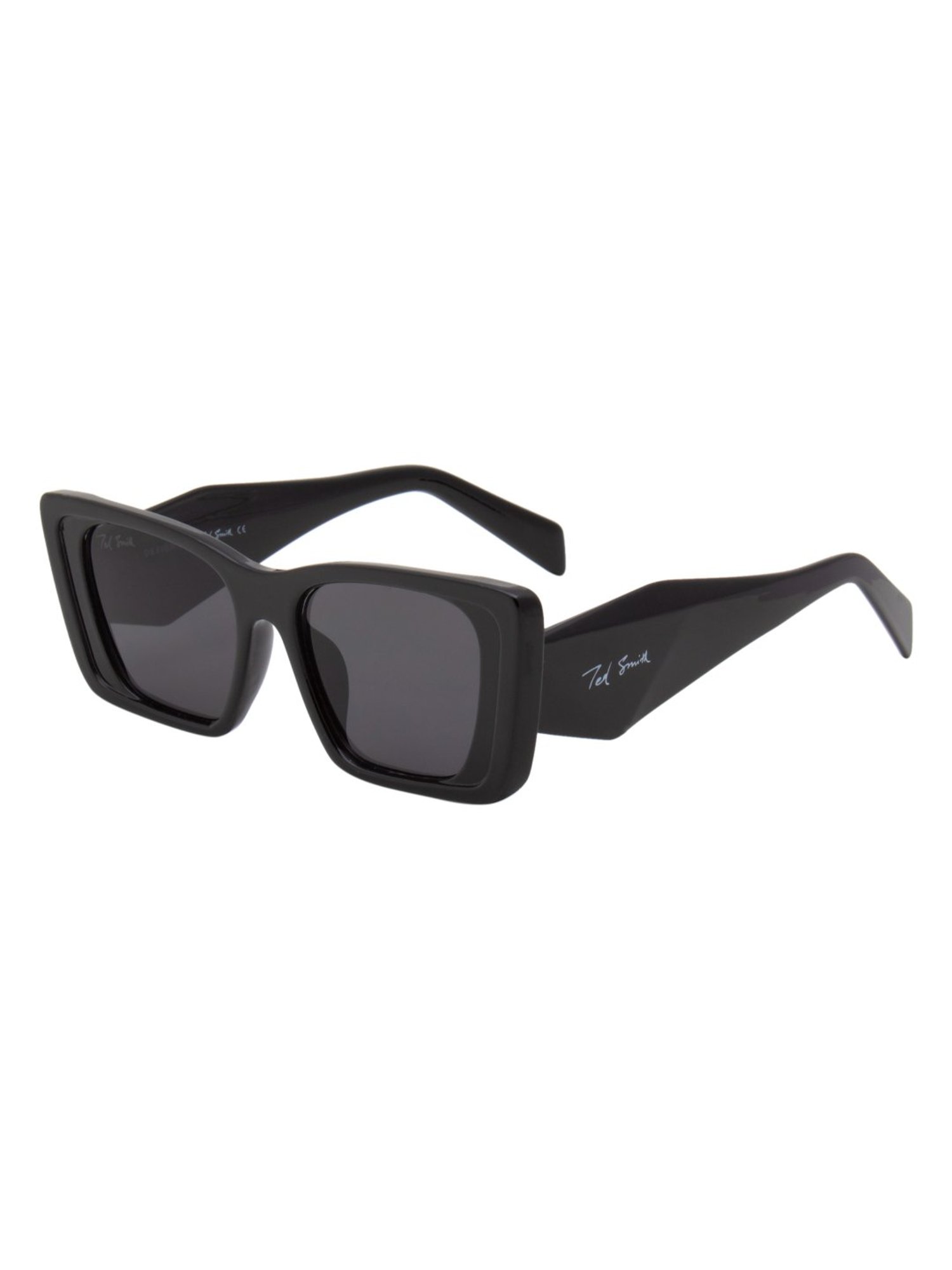 Ted Smith Grey Square UV Protection Unisex Sunglasses