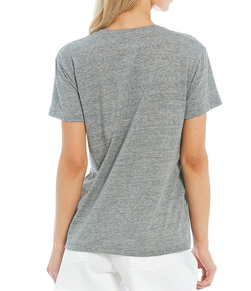 Chaser Knit USA Short Sleeve Jewel Neck Tee