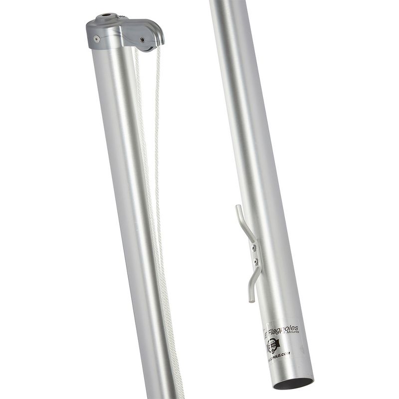 EZPOLE C-21 Traditional Classic Outdoor Adjustable Rope Flagpole Kit, 21 Feet with American Flag