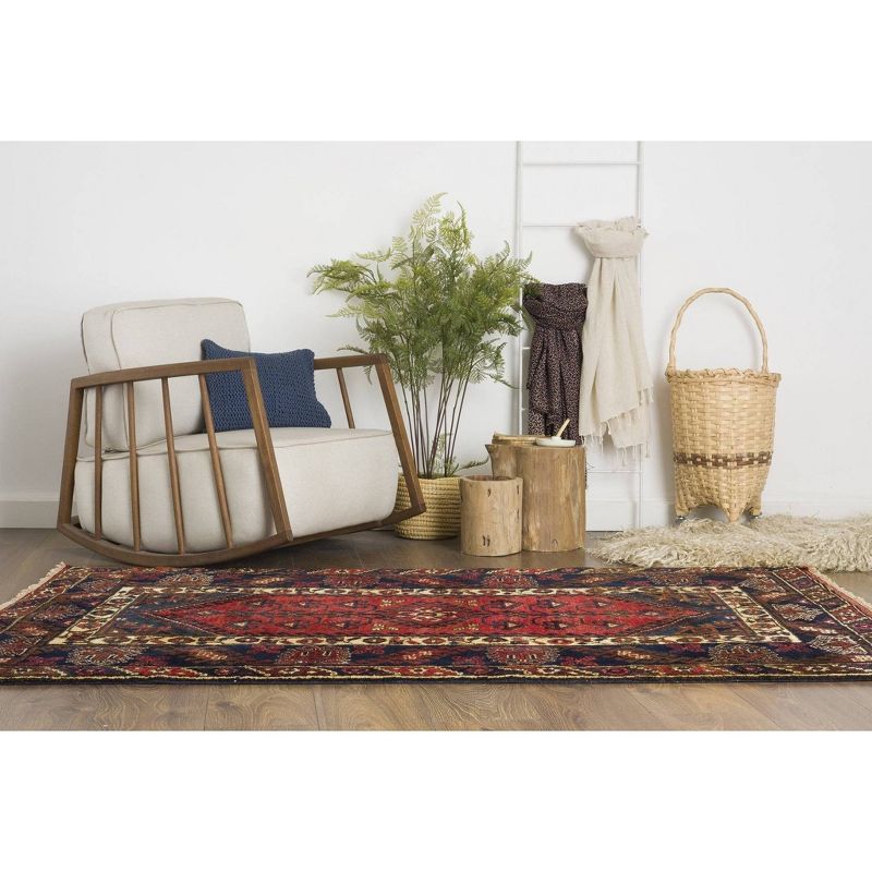 4'2"x6'8" Vintage One-of-a-Kind Jaakoppi Rug Red - Revival Rugs