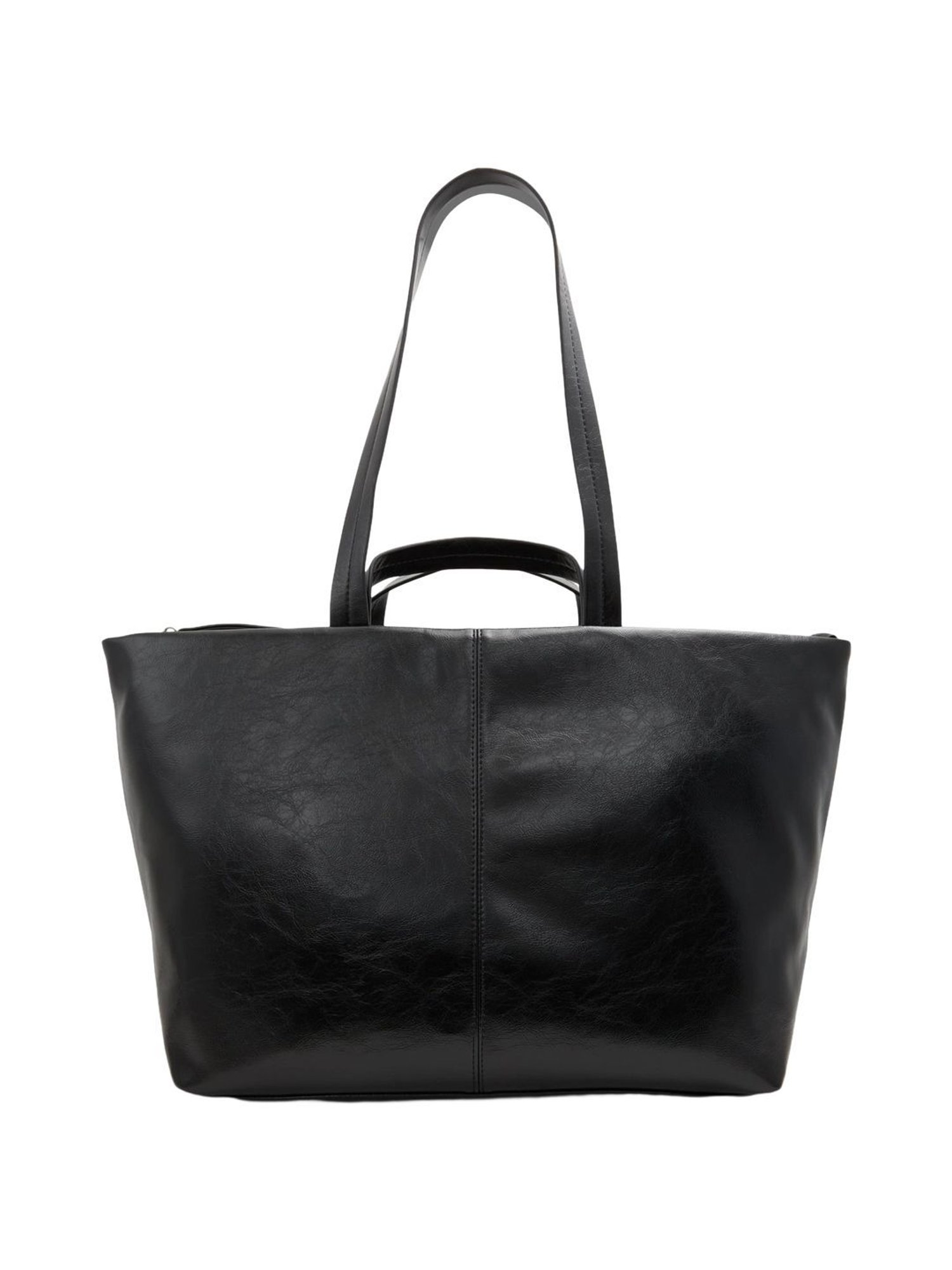 Call It Spring Black Solid Large Tote Handbag