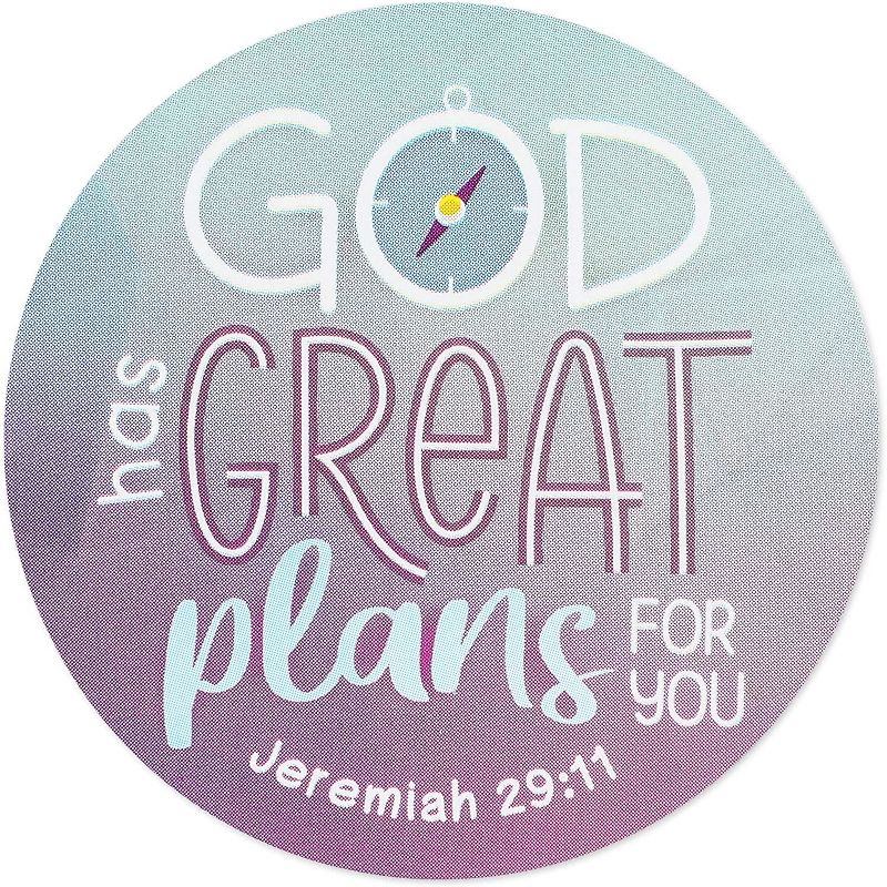 500-Count Bible Verse Round Stickers, 1 Roll Christian Scripture Labels (2" Diameter)