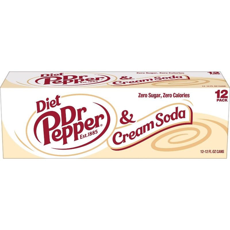 Diet Dr Pepper Cream Soda - 12pk/12 fl oz Cans