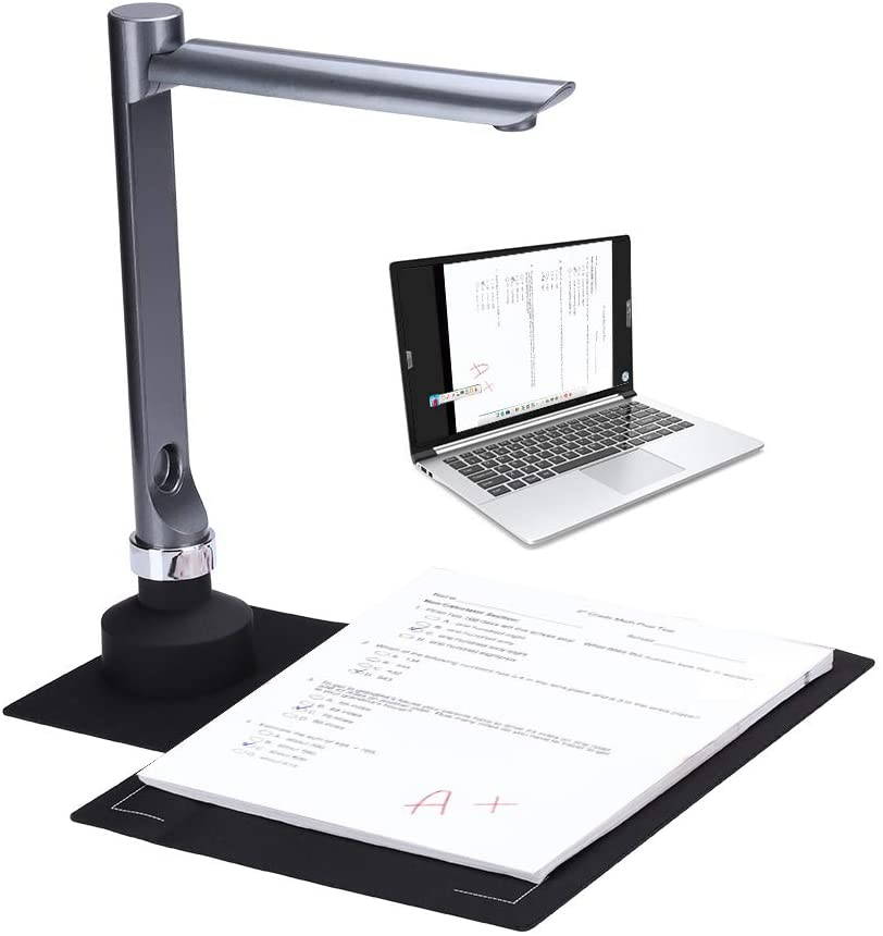 BK F60A 5 Million Pixels Document Camera High Definition Portable Scanner A4 Scanners Smart Office Desk Lamp for File Recognition,  Online Classes and Office Card Passport Recognition Document Camera