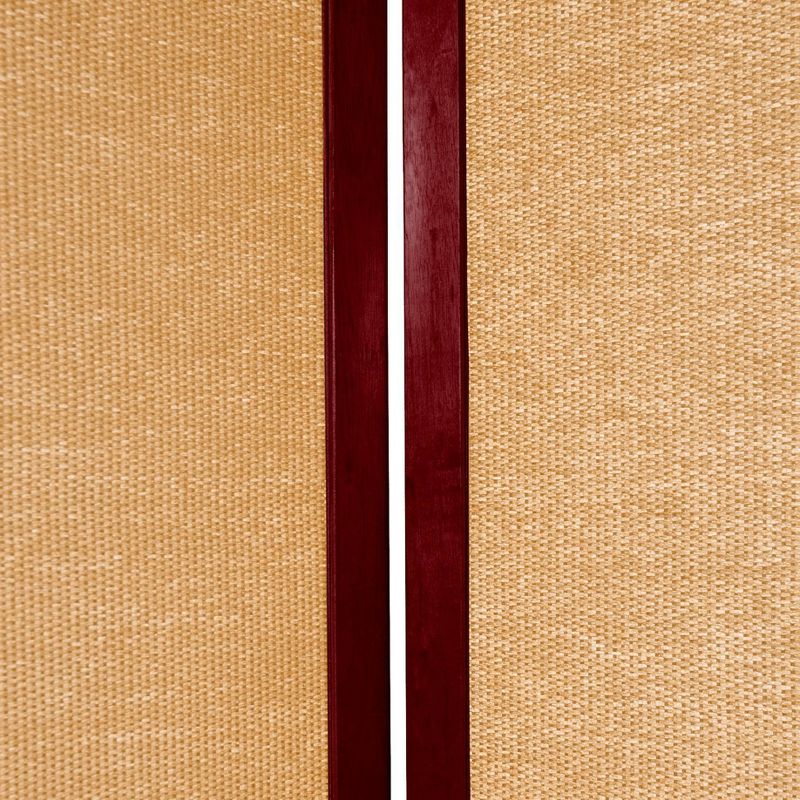 6 ft. Tall Jute Shoji Screen - Rosewood (3 Panels)