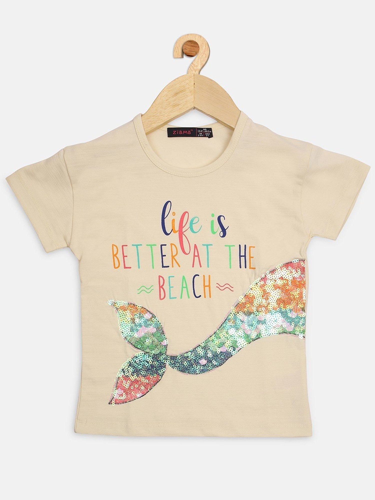 ZIAMA Kids Off-White Embellished Top