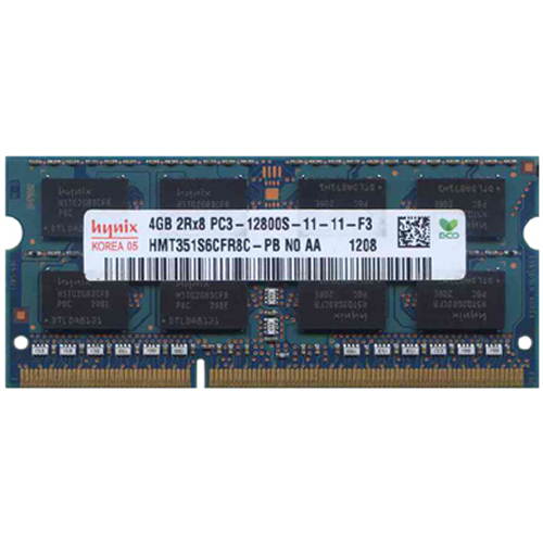 Hynix HMT351S6CFR8C-PBN0 CWM 4GB 204p PC3-12800 CL11 16c 256x8 DDR3-1600 2RX8 1.5v SODIMM  RFB