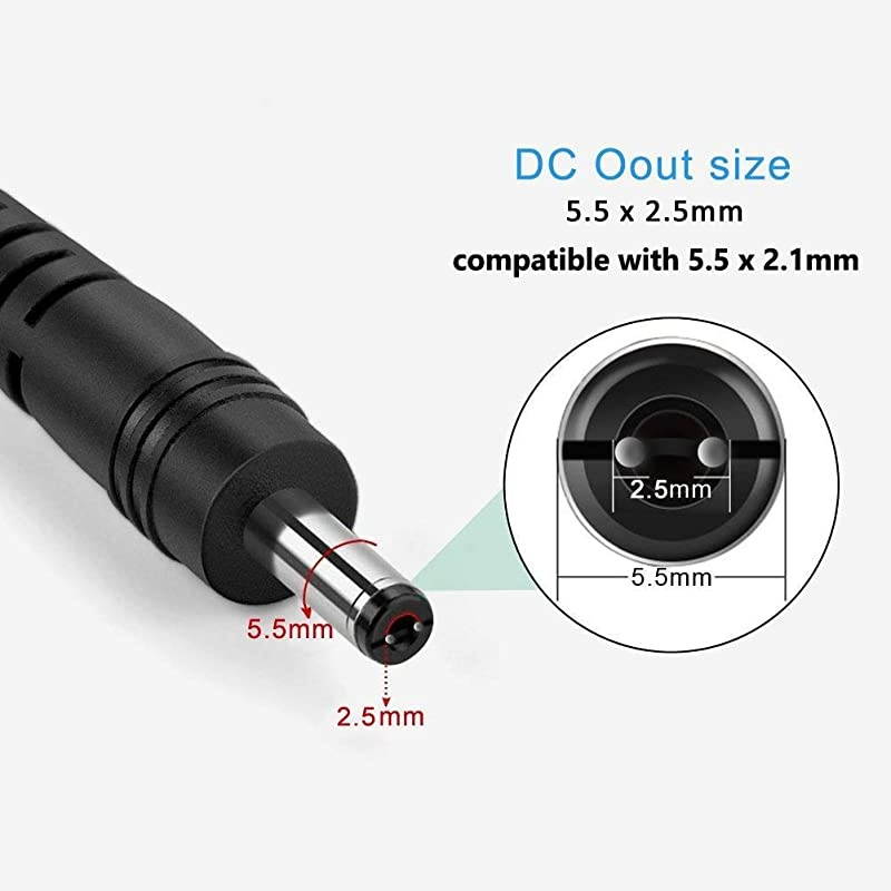 AC 100240V to DC 5V 1A Power Supply Adaptor Max 5W Universal Wall Plug Power Adapter 55 x 25mm DC JackDC 5V 1A 5W